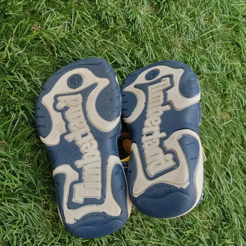 Timberland Baby Adventure Seeker Navy/Yellow Sandals Shoes 5